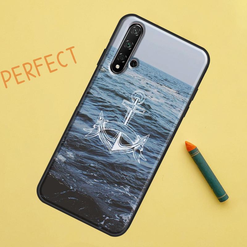 Anker Meer Strand Hülle Für Huawei Nova 9 10 SE 11i 8i 7i 3i Nova 5T Y60 Y61 Y70 Y90 P20 P30 P40 Lite P60 Pro