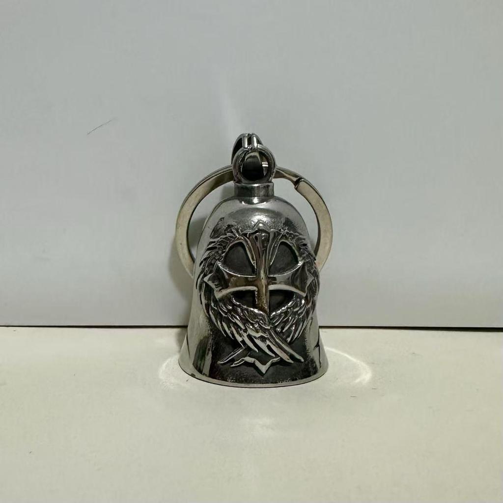 Retro Cross Exorcism Cycling Bell Keychain Pendant Ornament
