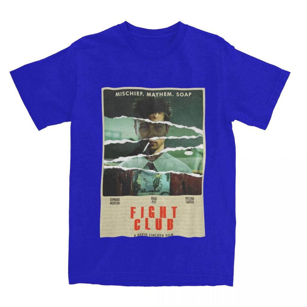 Fight Club Plakát Tričko Oblečení pro Unisex Ženy Čistá Bavlna Ležérní Klasické Filmové Tričko S Krátkým Rukávem Oblečení Nápad na Dárek