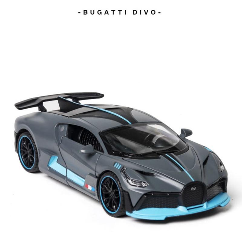 Voiture miniature Bugatti Divo en métal à l'échelle 1/32, modèle réduit de voiture miniature, jouet pour enfants, cadeau de Noël