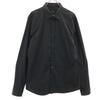 Striped Pattern Long Sleeve Shirt M Black Men's Used