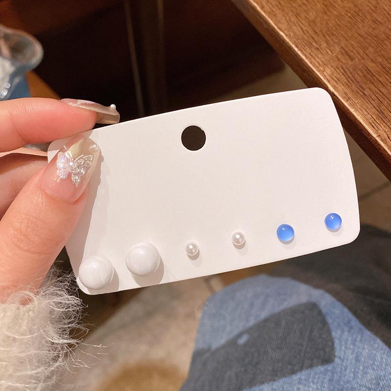 S925 Silver Needle Delicate Zircon Ear Set Small Stud Earrings