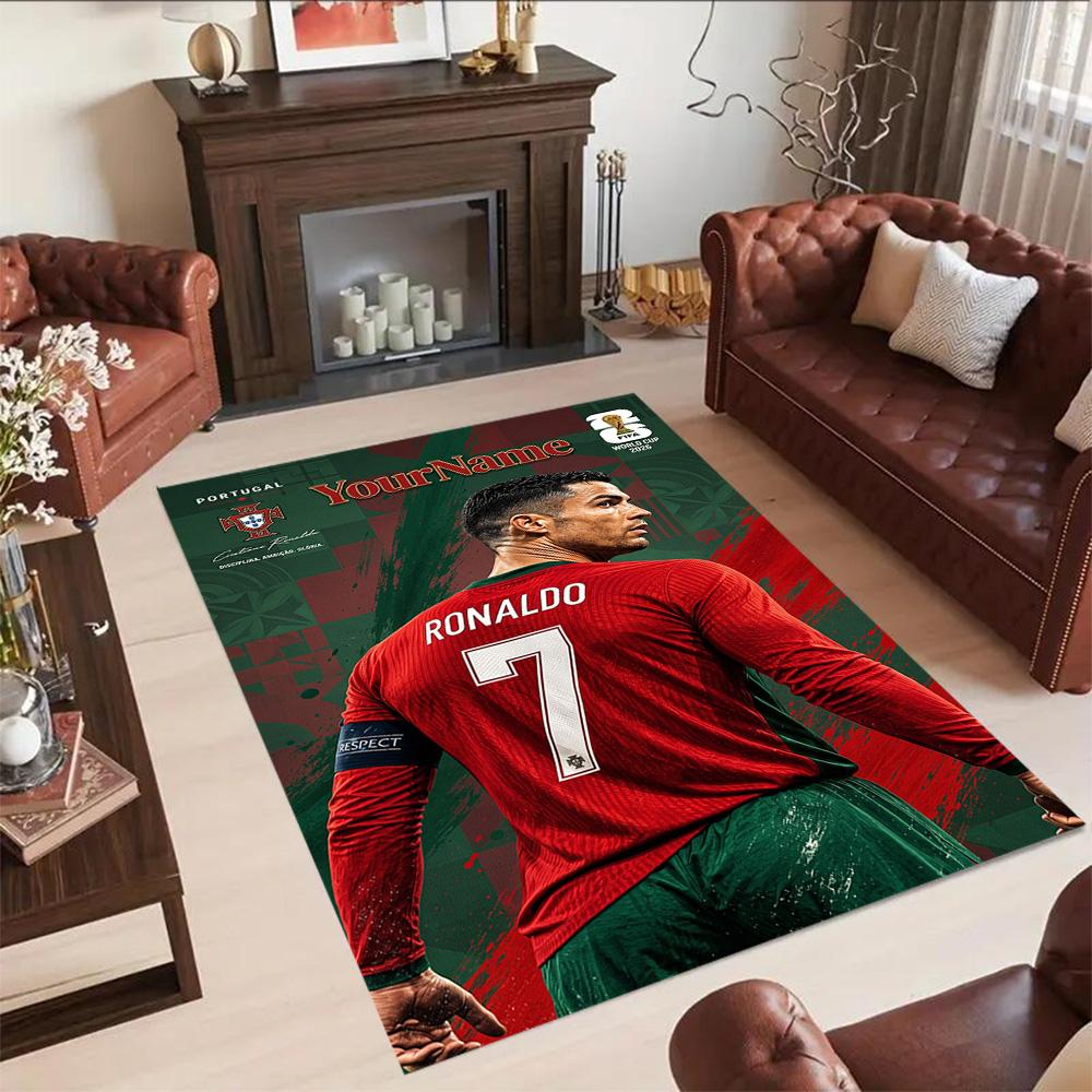 Cristiano Ronaldo 5 Customized Name Carpet Design for Dining Room Decorate Room Kitchen Living Rooms Antislip Carpet Office Home Decor