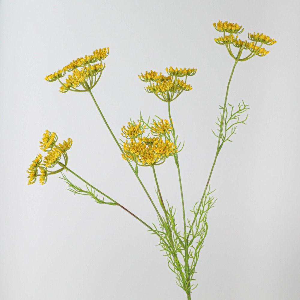 Beautiful Artificial Lace Flower Branch 5 Head Simulated Green Plants Outdoor Garden Decor