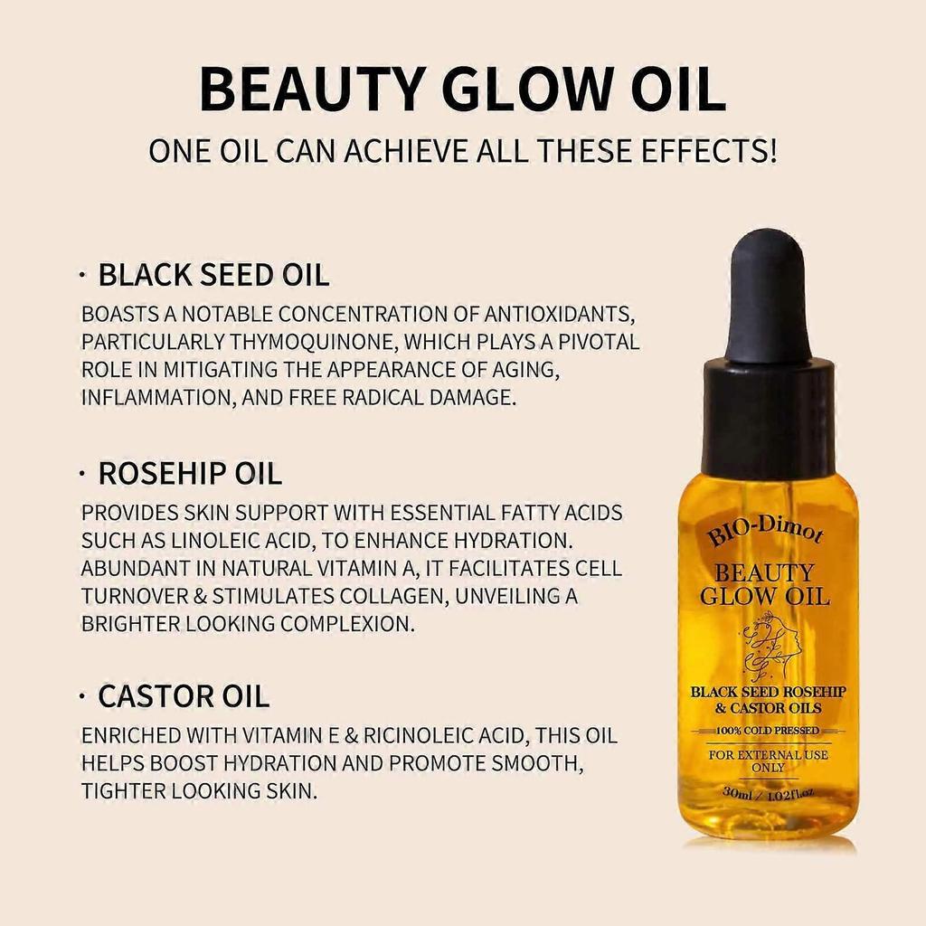 Frankincense Resin Infused Organic Black Seed, Castor & Jojoba Oils for Face Anti-Ageing Miracle Facial Moisturizer Cold Pressed Serum Natural Skincar