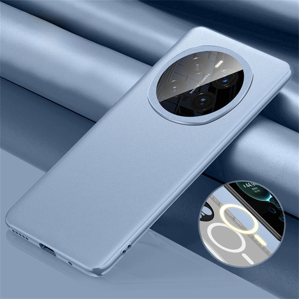 

For Honor Magic7 Pro 5G Case Compatible with MagSafe PU Leather+TPU+PC Back Cover (2nd Gen) Blue