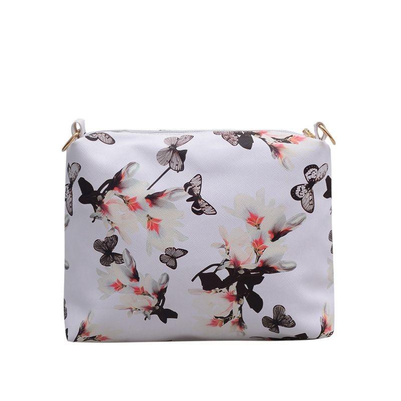 Women's Single Shoulder Bag Floral Pattern Canvas Material Comfortable Lightweight