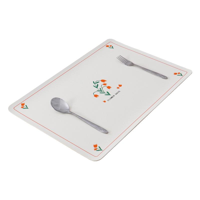 Fruits Luxury Leather Placemat Home Kitchen Decoration Romantic Western Food Mat Heat Insulation Mat Home Bowl Cup Mat