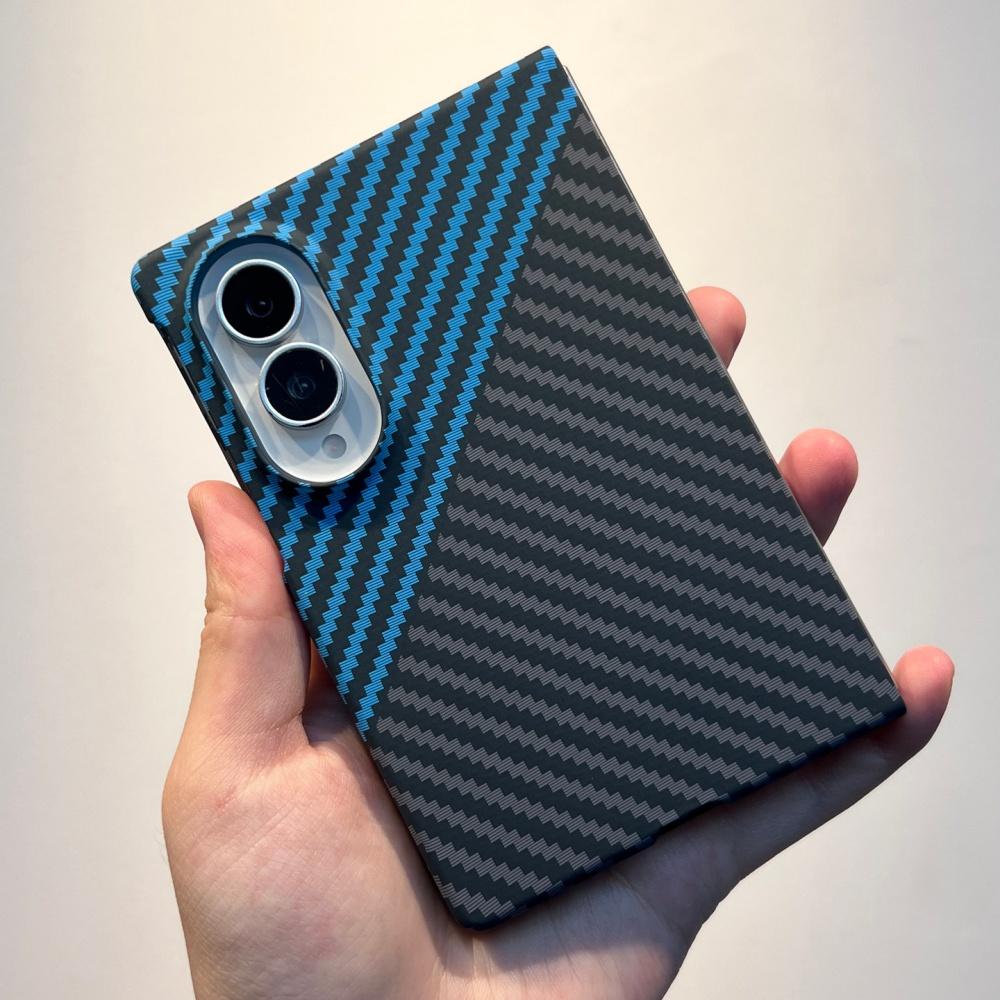 Luxury Carbon Fiber Thin Hard PC Phone Case For Samsung Galaxy ZFold 8 7 6 5 Fold8 Ultra Shockproof Protection Cover For Fold8