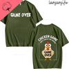 Chicken Game Theme 100Cotton Summer TShirt Shortsleev Tops Breathable Printed Fashion Mens Womens High Quality Oneck