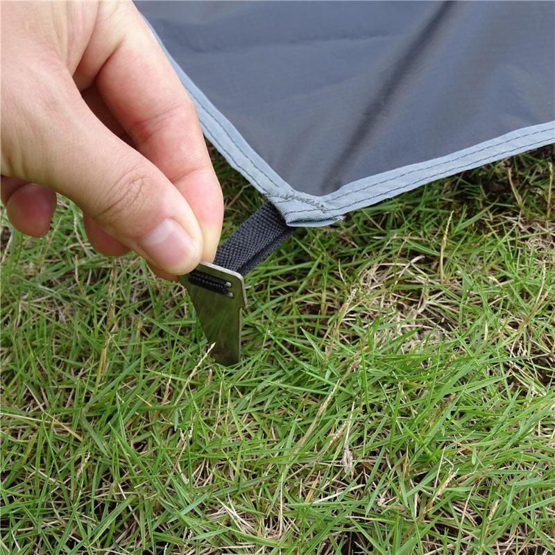 Tent Footprint Pocket Picnic Mat With Windproof Stakes Camping Portable Folding Waterproof Tent Ground Sheet Travel Beach Mat