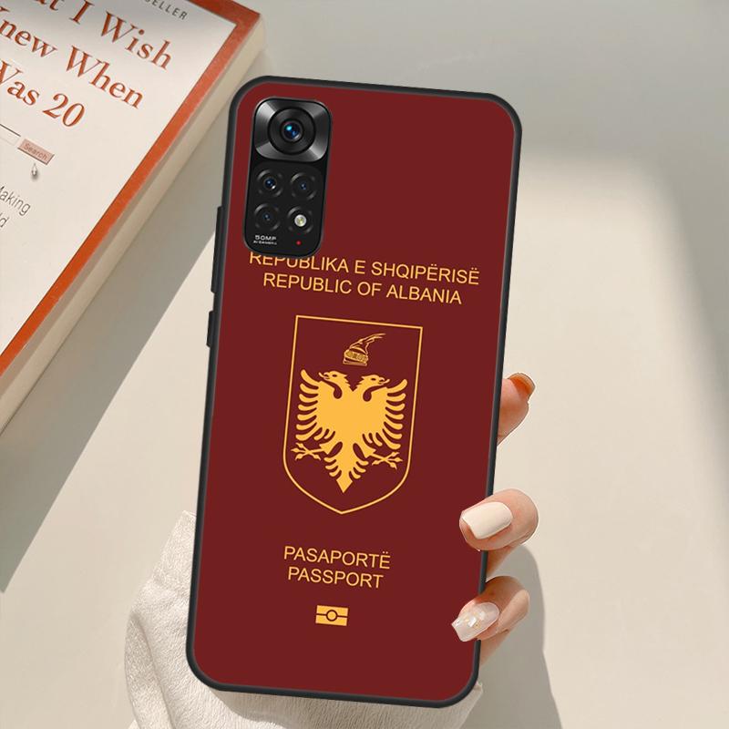 Etui z orłem na flagę Albanii dla Xiaomi Redmi Note 11 Pro 8 9 11S 10S 9S Note 10 Pro Pokrowiec dla Redmi 10 10C 9A 9C