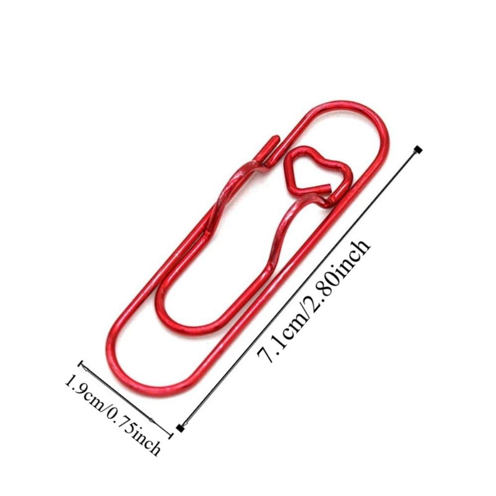 10pcs Paper Fix Clips Paper Clips Colorful Bookmarks Office Multi-functional Pen Holder  Metal