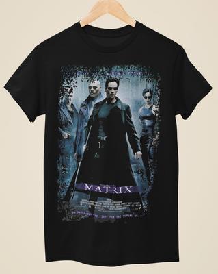 The Matrix - Filmplansch-inspirerad Unisex Svart T-shirt Unisex T-shirt