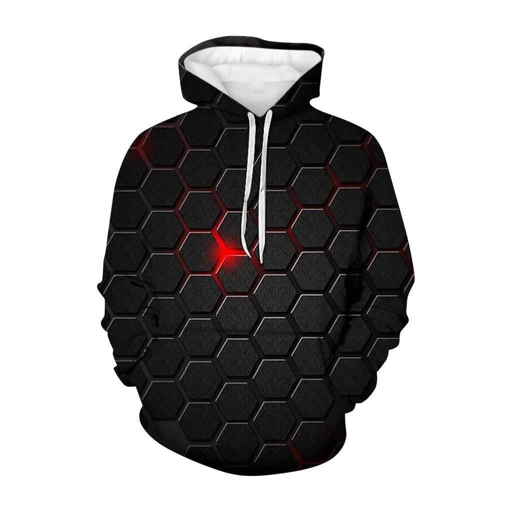 3D Sweater Vortex Print Long Sleeve Hoodie Men's Sportswear