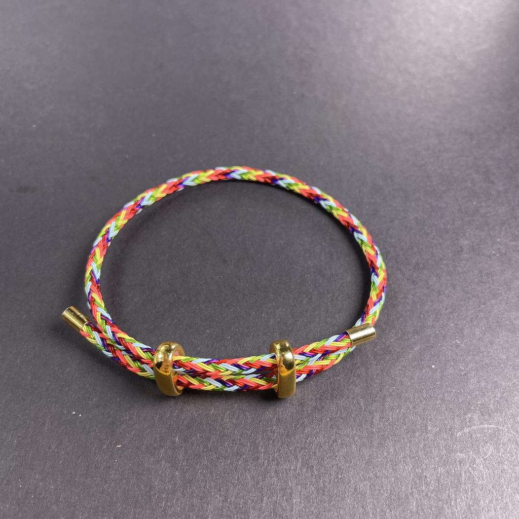 10Pc Luxury Multicolor Fashion Adjustable Bracelet Stainless Steel Wire Waterproof Rope Bracelet Men Women Jewelry Accessories