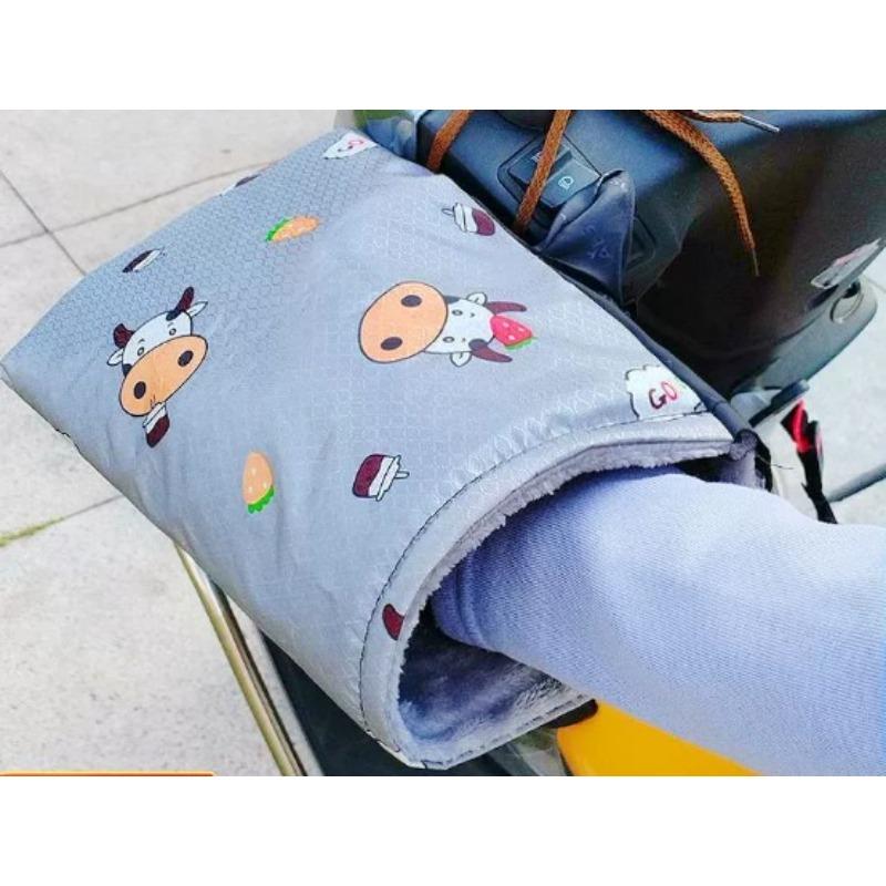 Warm and Protective Handlebar Cover for Electric Motorcycles, Waterproof Handlebar Gloves for Electric Bikes, Windproof Thickened
