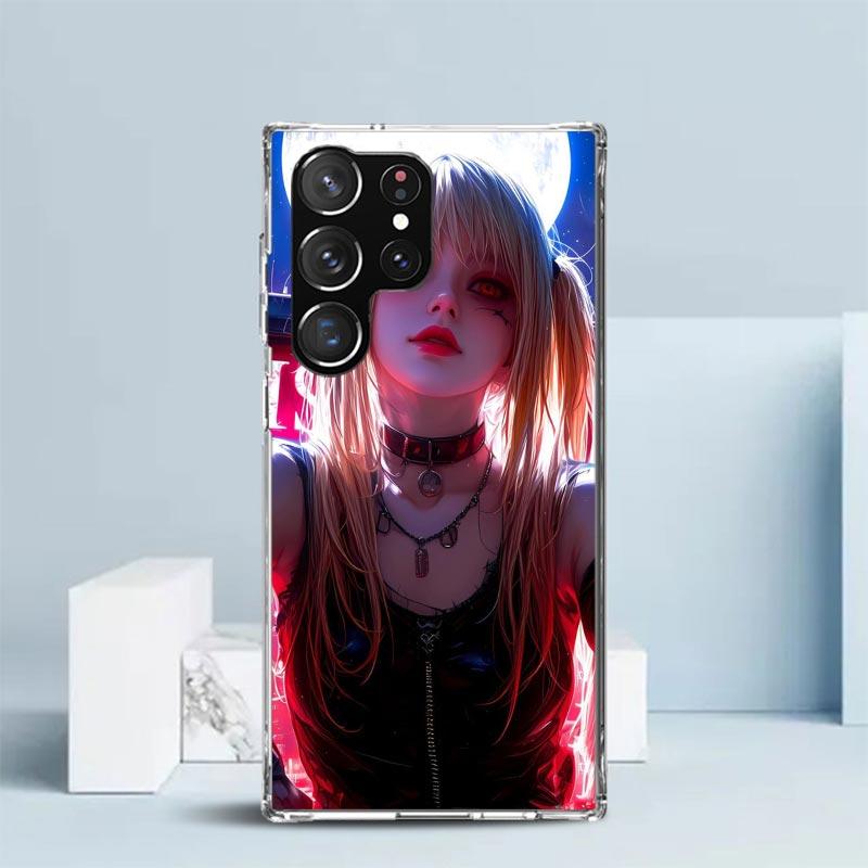 N-Note D-Death MisaMisa Phone Case For Samsung Galaxy S24 S25 Edge S26 Ultra S22 S23 Plus S21 + S20 FE Soft TPU Back Cover Galax
