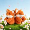 18cm Niedliche Plüschfuchs Begleiterpuppe Weiches Stofftier Kawaii Schlaftier Für Mädchenzimmer Dekoration Schreibtischdekoration Geschenk