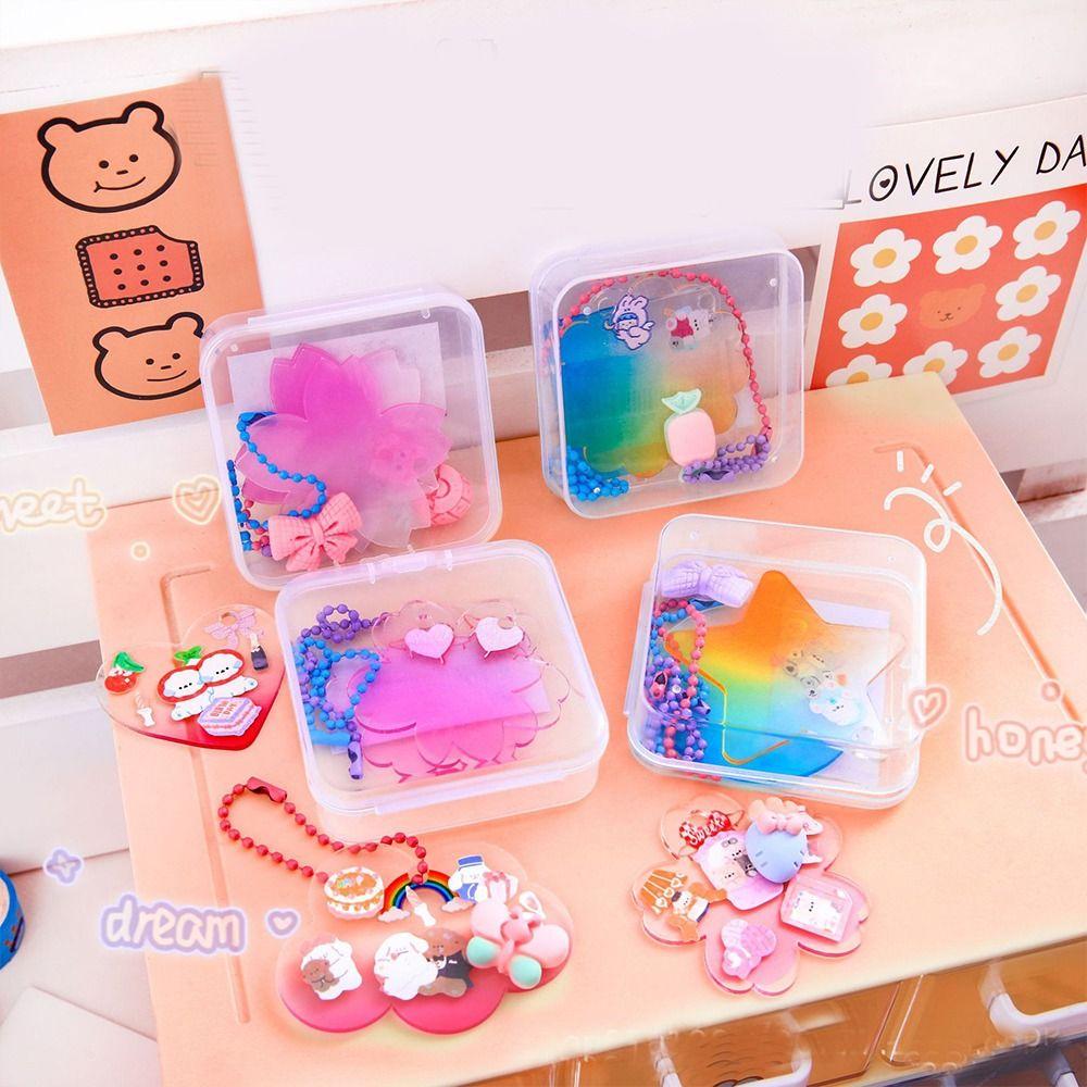 

Канцелярские принадлежности Акриловая фотография Кулон Фото Дисплей DIY Держатель для фотокарт Goo Card Брелок Набор