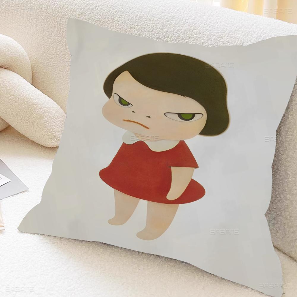 Yoshi Tomo Nara Pillow Cover Sofa Cushion Cover Home Room Decoration Children Gift