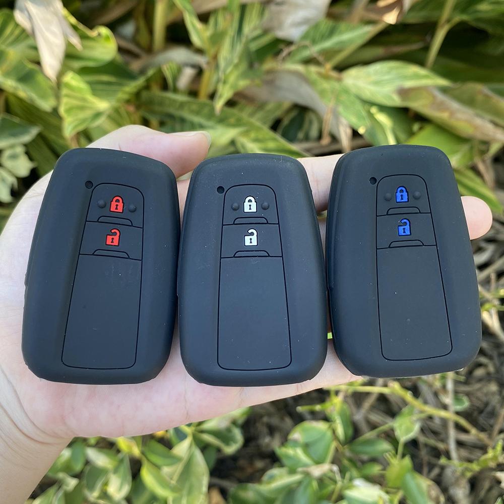 Silicone Car Key Case Cover For Toyota Corolla Prius Camry V70 C-Hr Rav4 Hybrid Highlander Altis Land Cruiser Prado 150 Avalon