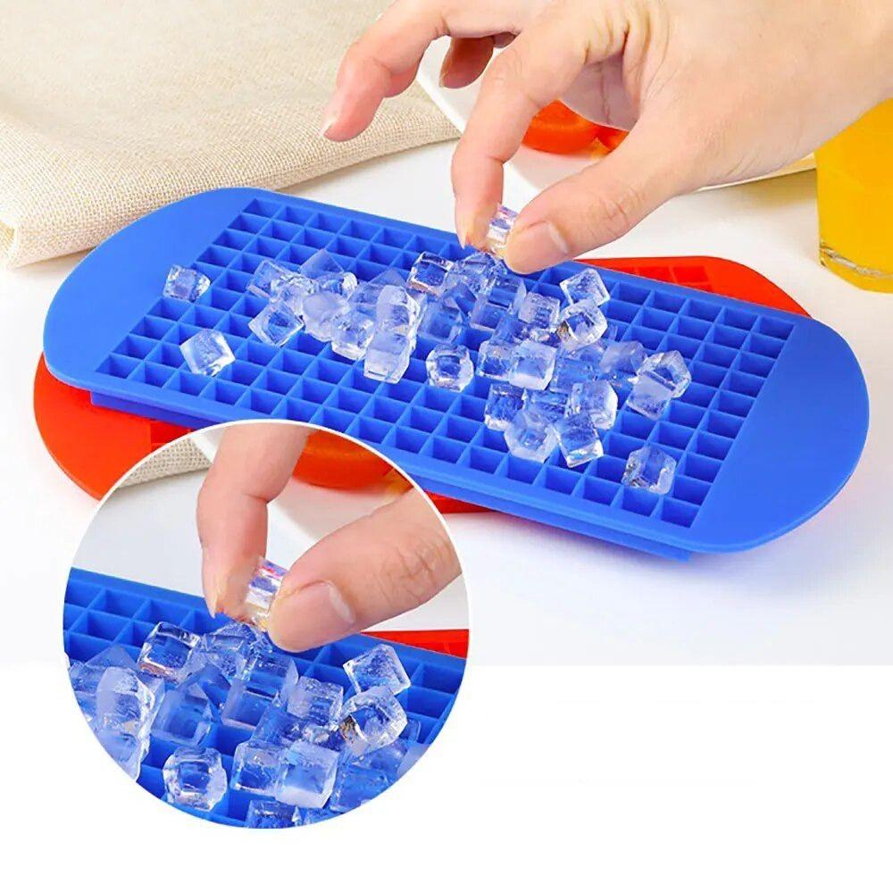 Silicone 160 Grid Ice Tray Easy Demoulding Ice Maker Mini Square Ice Cube Mold  Summer