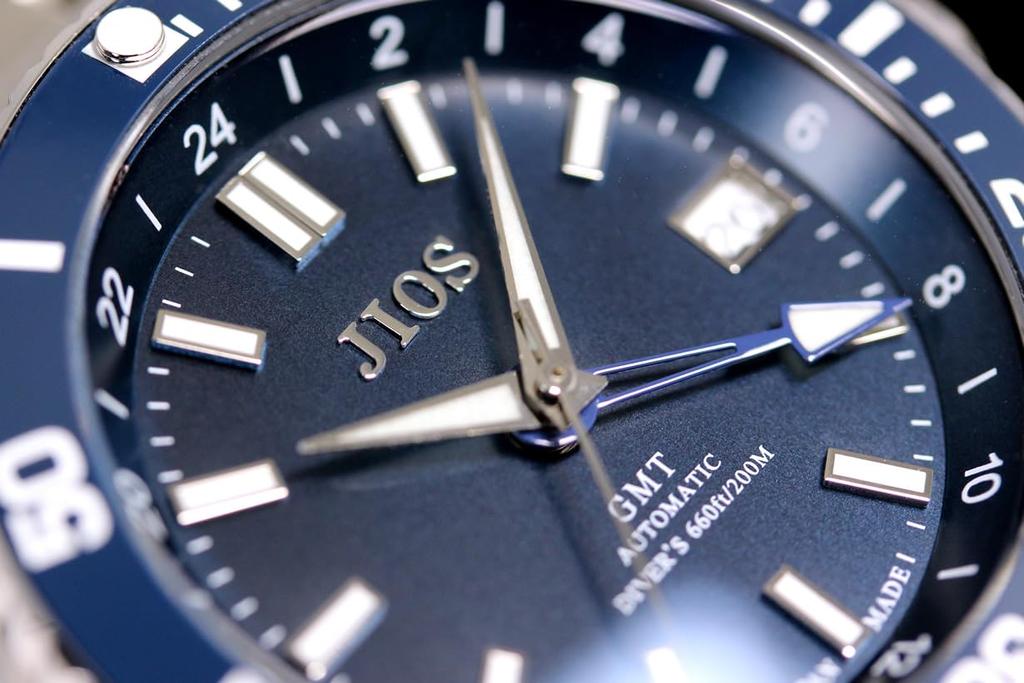 JIOS GMT GMT Made In Automatic Stainless Steel Sapphire Navy Blue DIVER'S104 Diver's Watch, Japan, Men's Watch, Strap, Crystal,