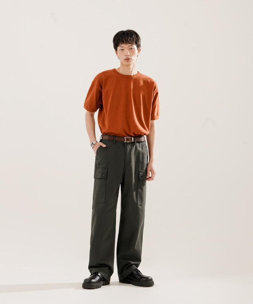 PERSTEP New Line Cargo Wide Work Pants Black Khaki Jylp4694