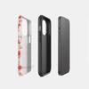 Explosive fresh and sweet cherry with magnetic suction iPhone16promax mobile phone case double-layer anti-drop protective case