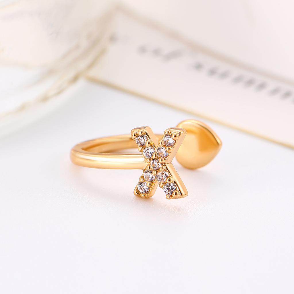 Advanced Temperament 26 English Letter Ear Clip Simple U No Ear Hole Earrings For Women