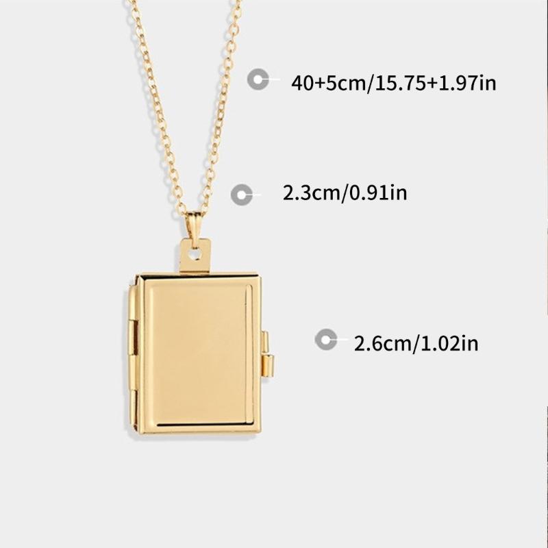 Multipurpose Square Choker Adjustable Chain Necklace with Sturdy Brass Pendant Fashion Accessory for Trendy Women