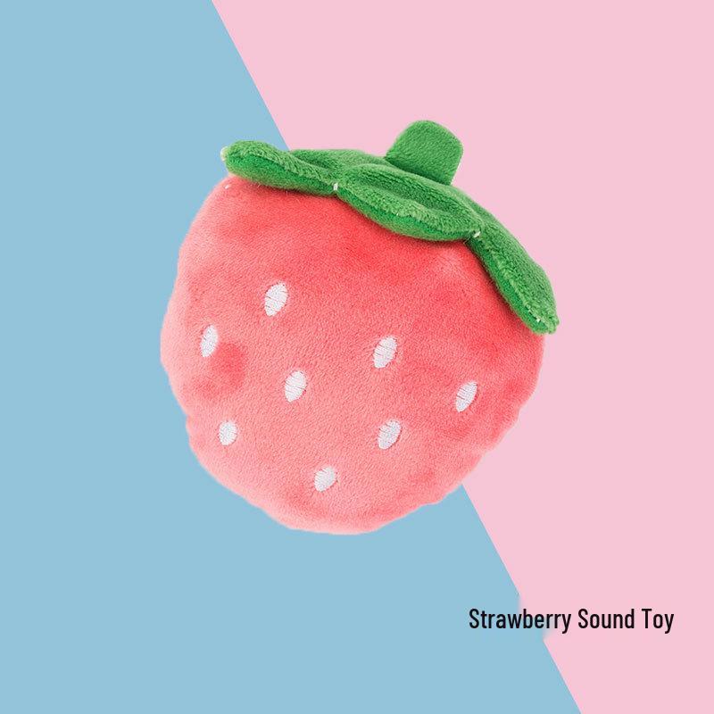 Cartoon Fruit & Vegetable Dog Plush Toy – Colorful Fruit Teething Supplies