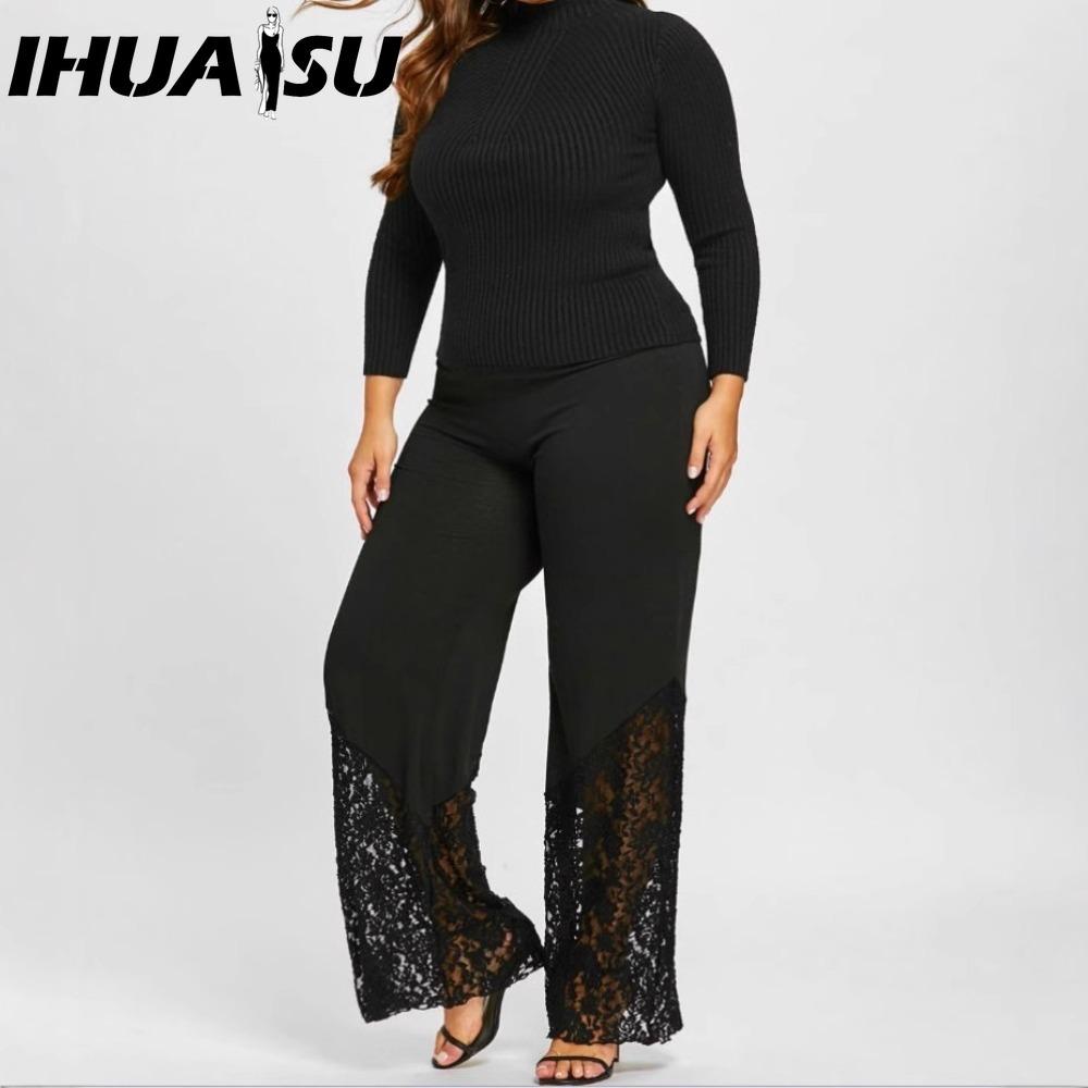 IHUASU L-5XL Damenmode Lässige Einfarbig Bedruckte Hosen & Caprihosen