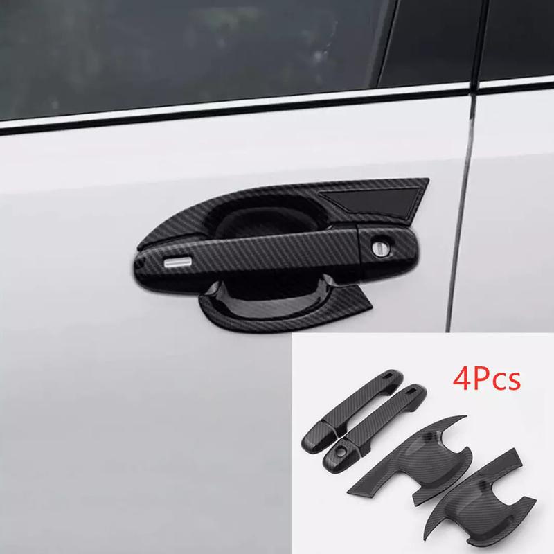 As Pictures Showing Carbon Fiber Door Handle Cover Carbon Fiber Material Dust Proof High-quality Texture Scratch Resistant