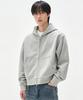 Soverment 820G Standard Fit Crop Zip-Up Hoodie - 8% Melange Gray