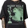 T-shirt Retro z lat 90. Styl Piracki Silent Hill 2 Koszulka Replika Codzienna Zewnętrzna Męska i Damska Koszulka z Nadrukiem Fanowskim - Męska Sum...