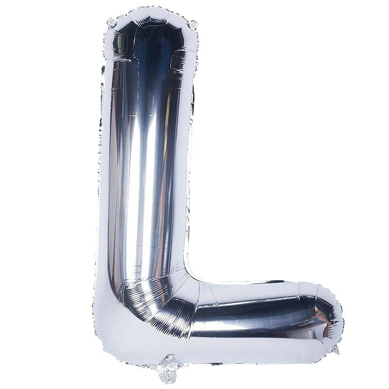Large Balloons Letter 40 Inch Silver Helium Air Foil Birthday Wedding Party