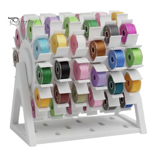 Plastic Thread Stand 60-Spool Sewing Organizer Rack, 360 Degree Swivel Space Saving Professional Tailoring Tools Stand, Tabletop Storage Holder