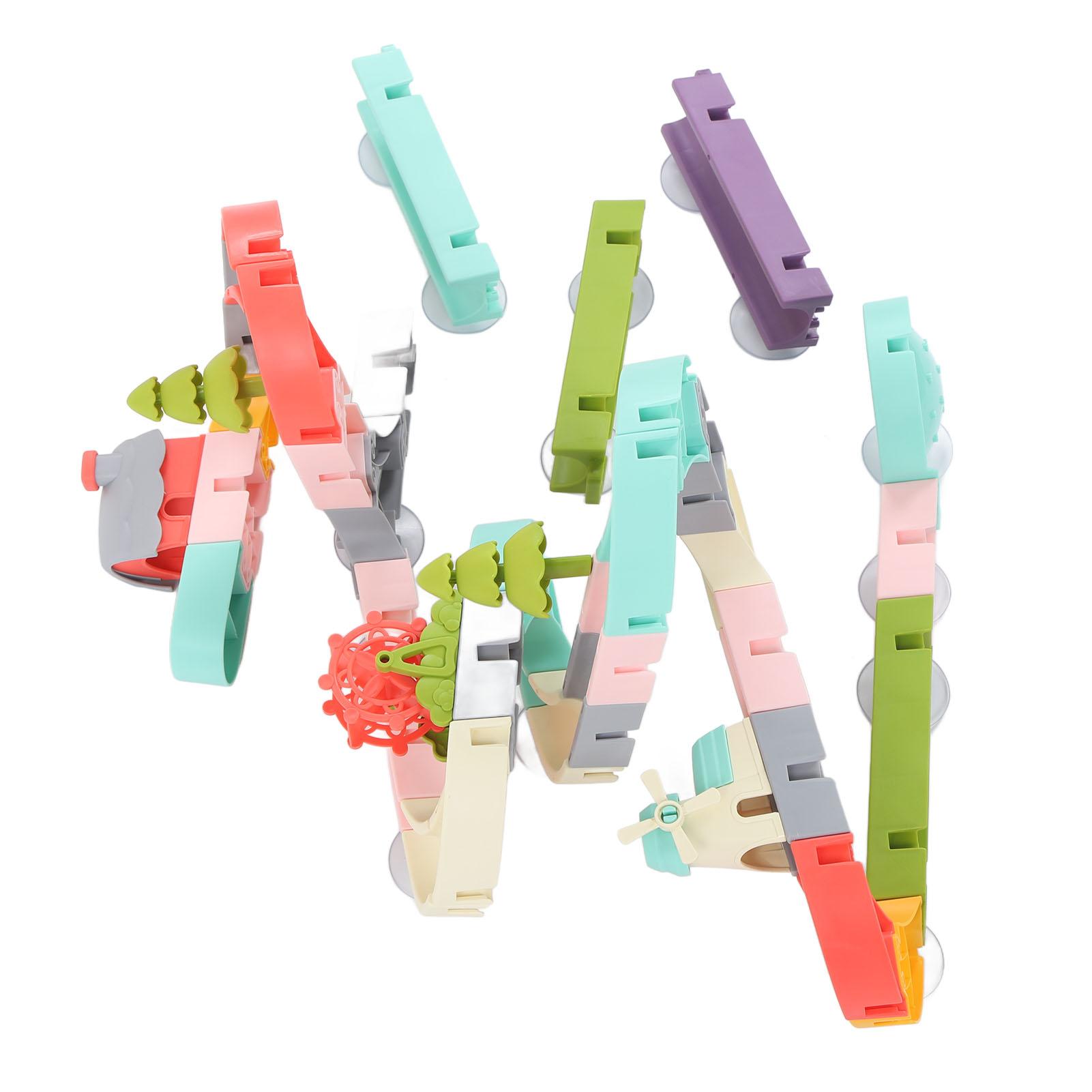 

62PCS Baby Duck Slide Bath Toys Water Slide Track Wall Track Building Set Fun Bath Time Toys Shower Gifts for Toddlers