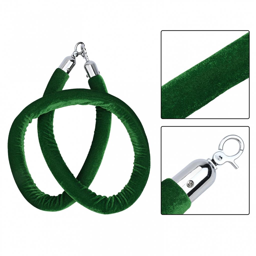 Stylish 5ft Velvet Rope Crowd Control Barrier Burgundy for Stanchions