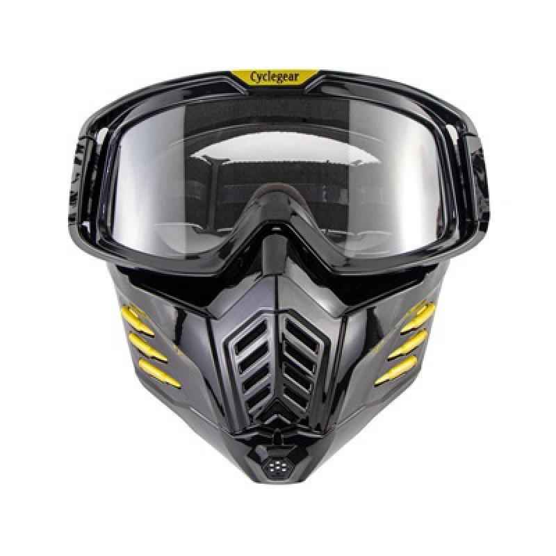 CG18 Retro Kugel-Stil Dual-Use Motorrad Brillenhelm Visier Off-Road ATV Dirt Bike Fahren