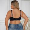 Lencería Europea y Americana de Talla Grande Sexy Sujetador Push Up de Encaje de Color Sólido para Mujer