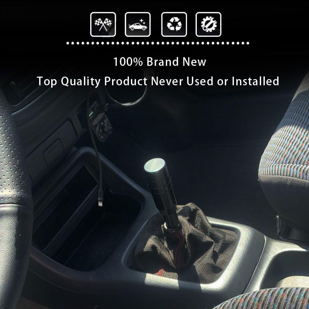 Bestmaple Black Universal Aluminum AT Shift Knob Push-Type (Silver)