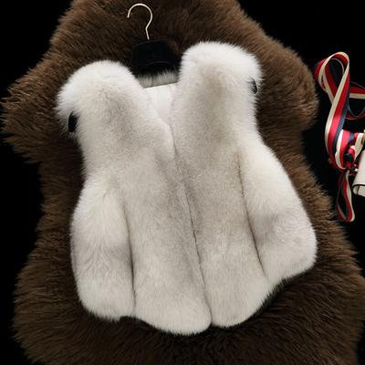 Nuovi vestiti per bambini autunno e inverno gilet di pelliccia per bambini gilet in finta pelliccia di volpe giacca con gilet di pelliccia imbottita in cotone per neonati