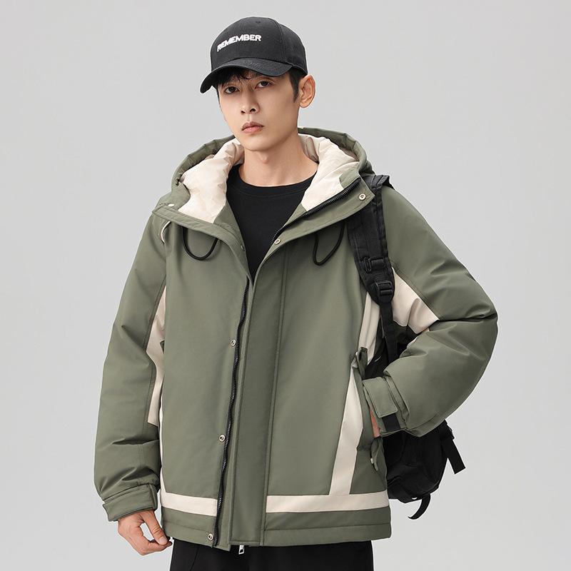 New Winter Down Jacket White Duck Down Men's and Women's Hooded Versatile Fashion Men's Casual Loose Jacket
