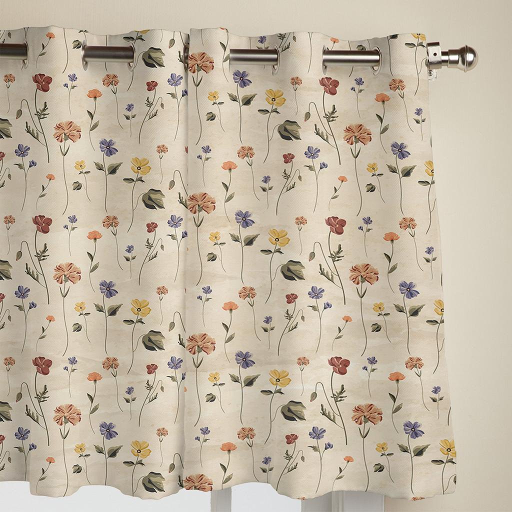 Retro Floral Fliesen Muster Windows Vorhänge Wohnzimmer Schlafzimmer Küche Vorhänge Für Kinder Vorhänge