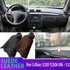 Anti-UV Suede Leather Dashmat Black/Brown Dashboard Cover Sun Shade Carpet Non-slip Pad for Lifan 520 520i 2006 -2012