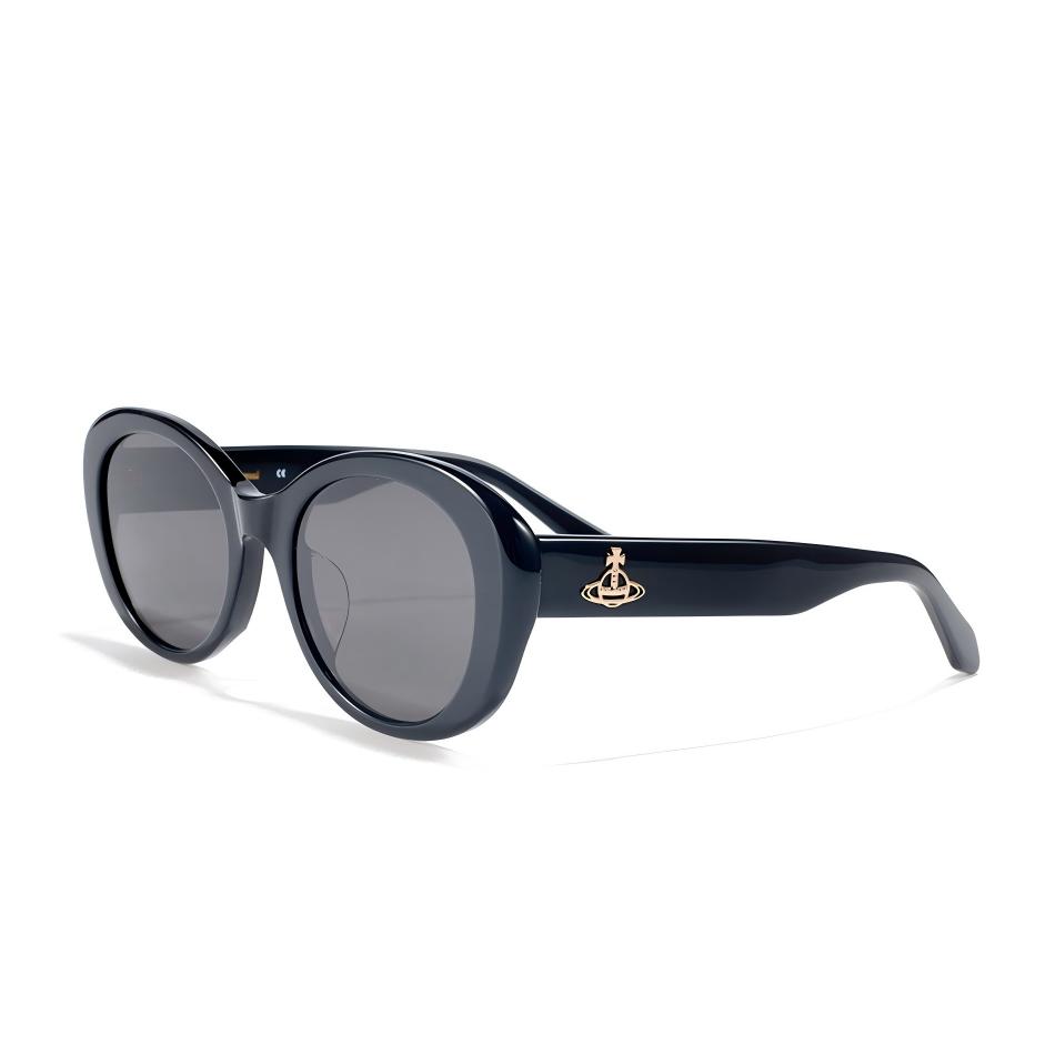Vivienne Westwood Round Logo Sunglasses Unisex sunglasses VW5109-1-001 F,Black