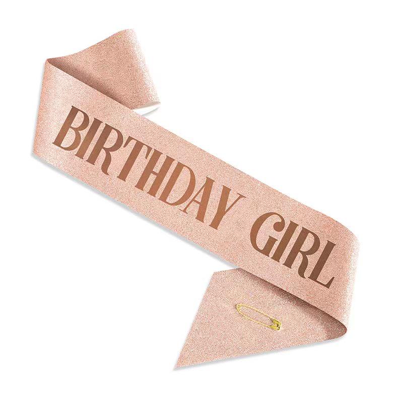 European and American Birthday Crown Headband Hairpin - "Happy Birthday"